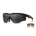 Okulary taktyczne Wiley X Rogue Comm Set 3in1 - Matte Black (2852)